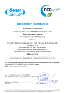REDcert_Inspection certificate